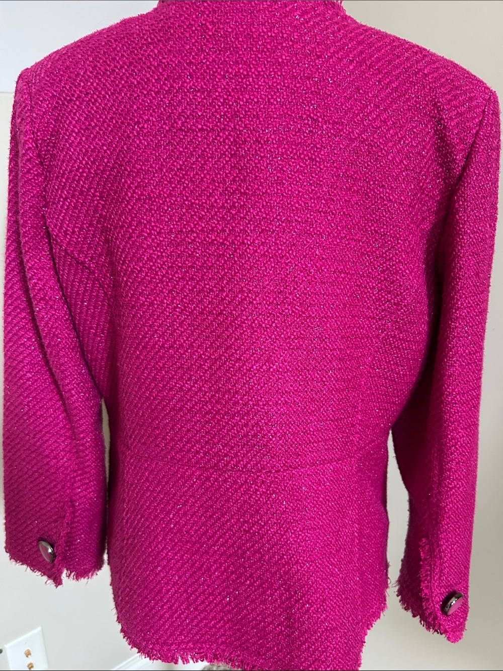 Joan Rivers Fuchsia Bouclé Jacket - Picture 2 of 6